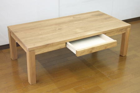 オプションで引き出し付もできます。 引き出し内寸:400×380×40 *手づくりのため僅かに誤差が出る場合があります。
